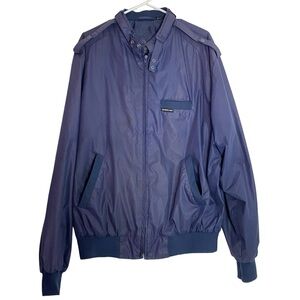 Members Only Vintage 90s Bomber Jacket Mens Size XL Tall Blue Retro